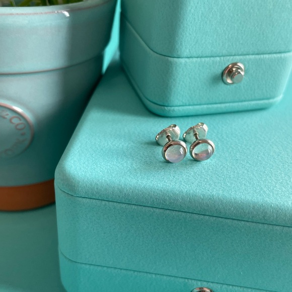 Tiffany moonstone CBTY earrings - Picture 4 of 7